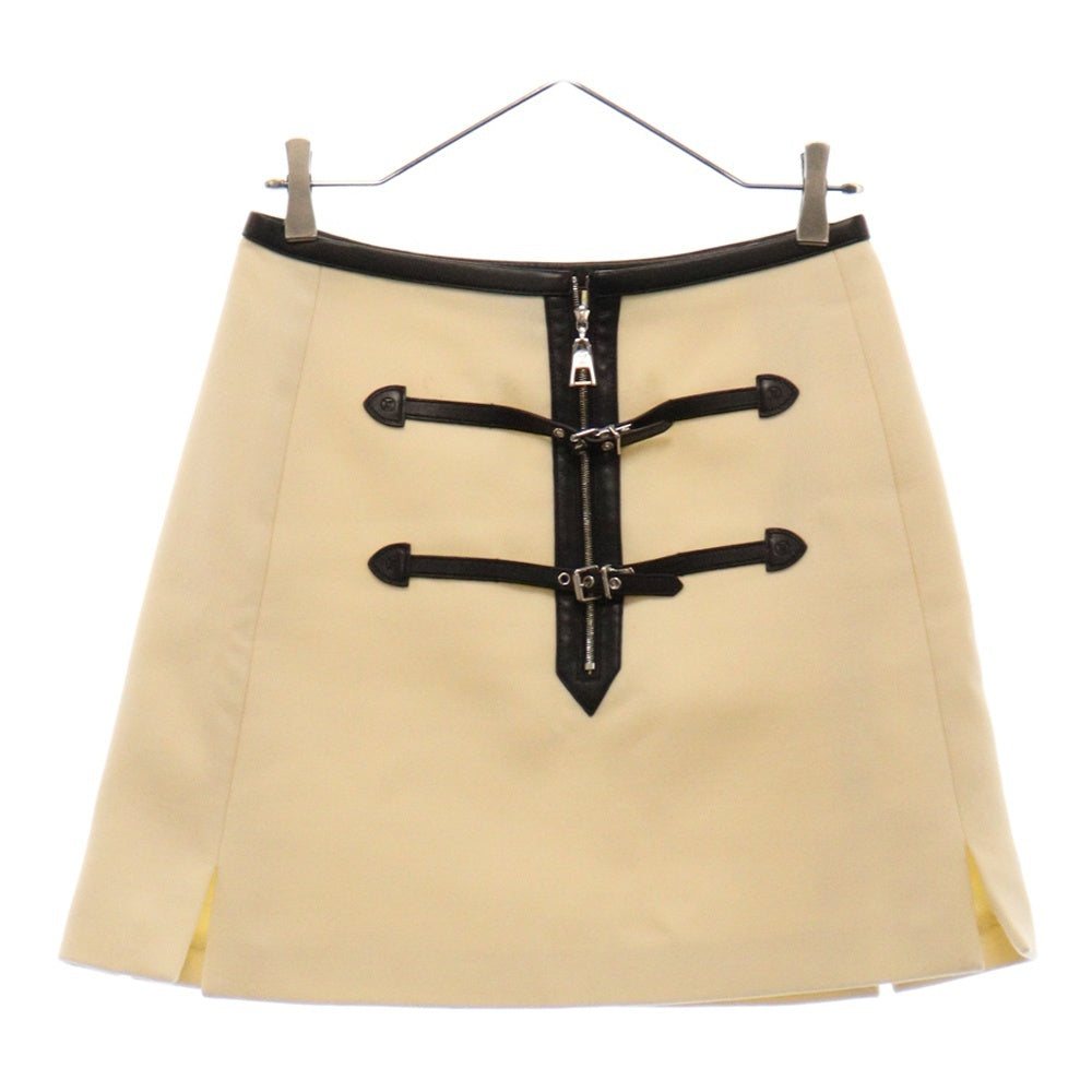 LOUIS VUITTON(ルイヴィトン) レザーベルト付きスカート アイボリー レディース RW152B F8SK35QBD