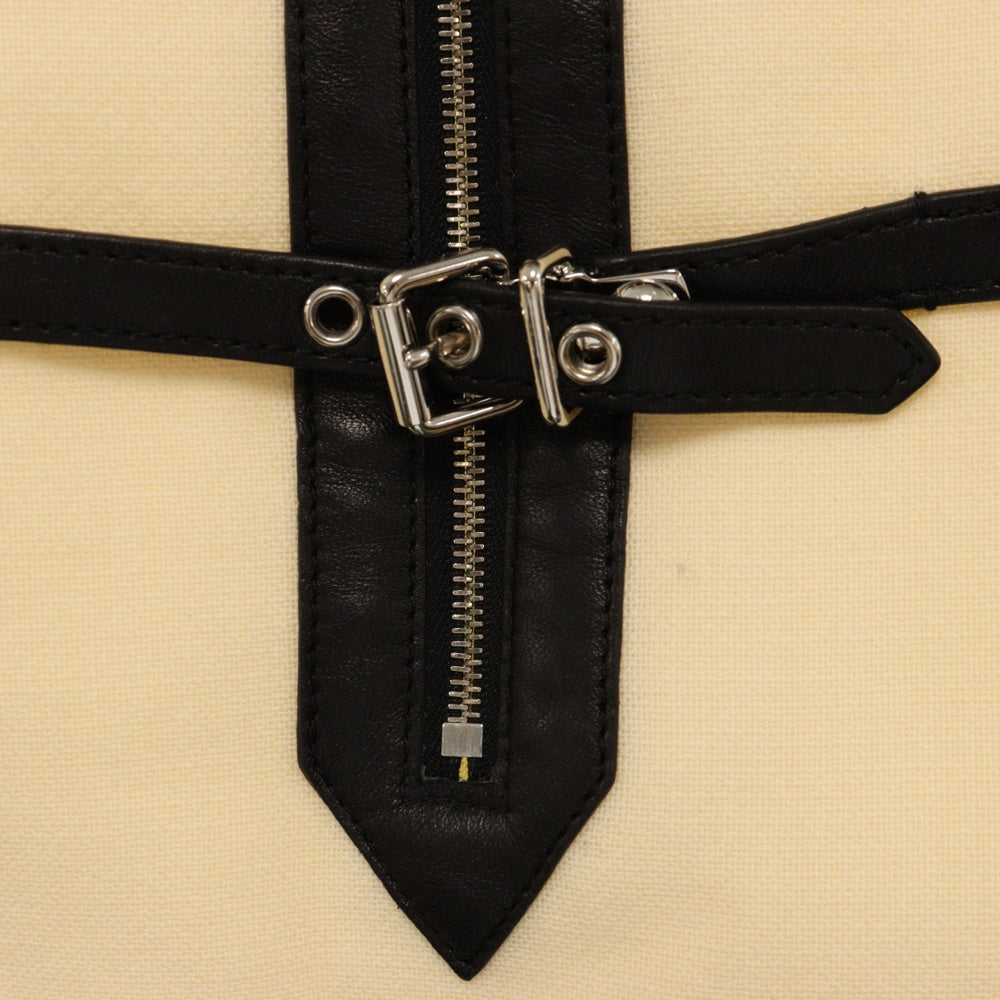 LOUIS VUITTON(ルイヴィトン) レザーベルト付きスカート アイボリー レディース RW152B F8SK35QBD