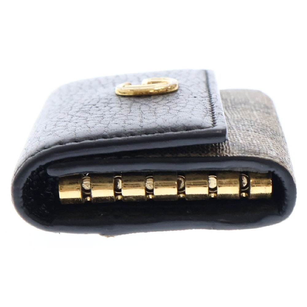 GUCCI(グッチ) GGスプリームキャンバス6連レザーキーケース ブラック 456118