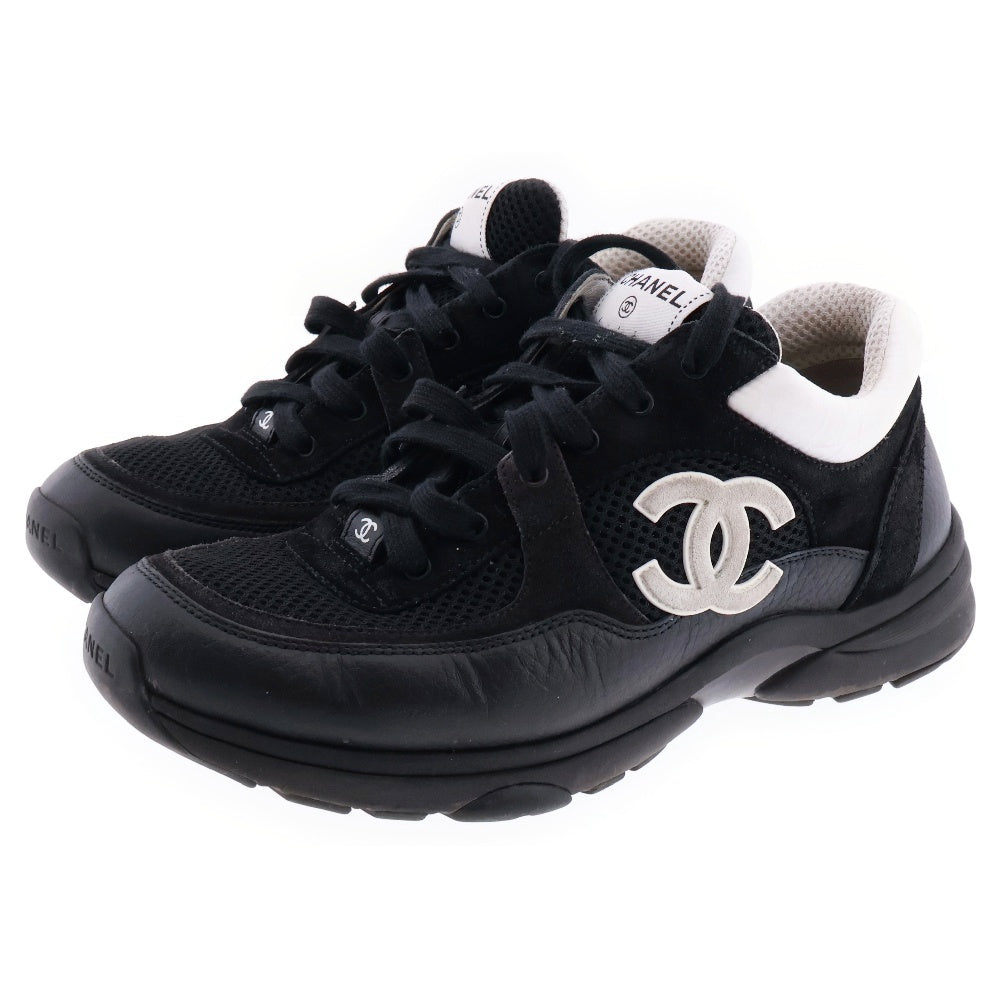 CHANEL(シャネル) Low Top Trainer Suede ロートップカーフスキンローカットスニーカー ブラック G38299Y55720