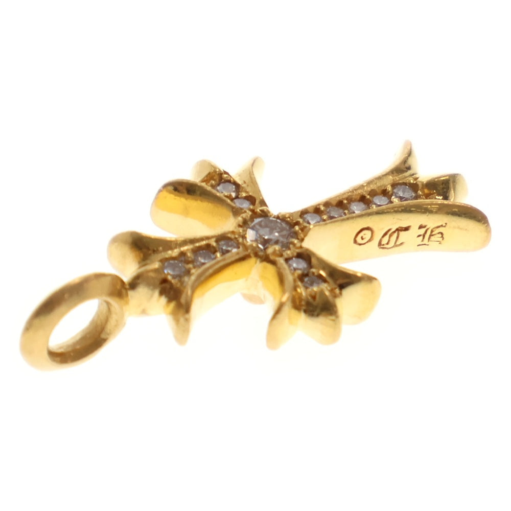 CHROME HEARTS(クロムハーツ) 22K TNY CRSF P/DMND タイニーファットクロス PAVE/パヴェダイヤ ネックレストップ ゴールド