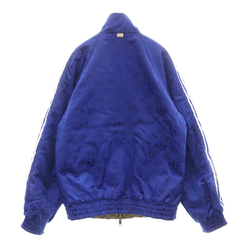 GUCCI(グッチ) 23SS ×GG Canvas Reversible Jacket GGキャンバス リバーシブルジップアップジャケット ブラウン/ブルー 723883 ZAKX1