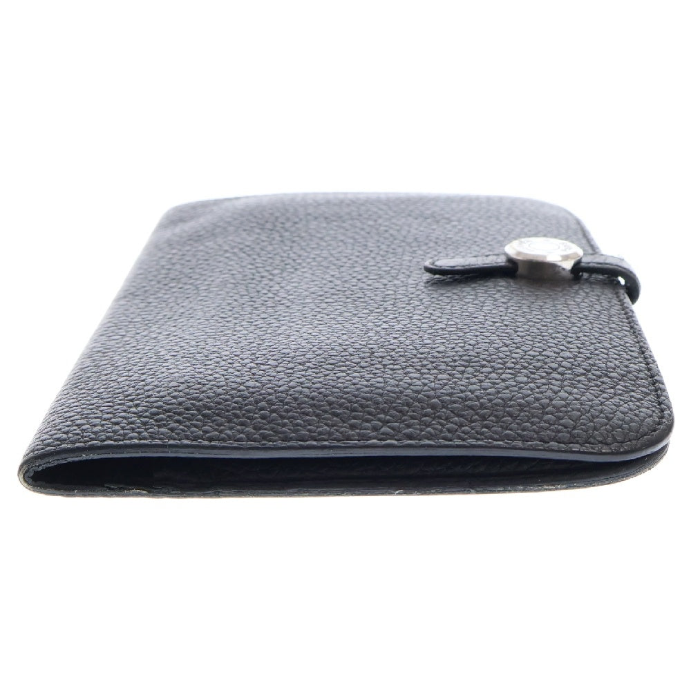HERMES(エルメス) ドゴンGM Y刻印 SV金具レザー長財布 ウォレット ブラック