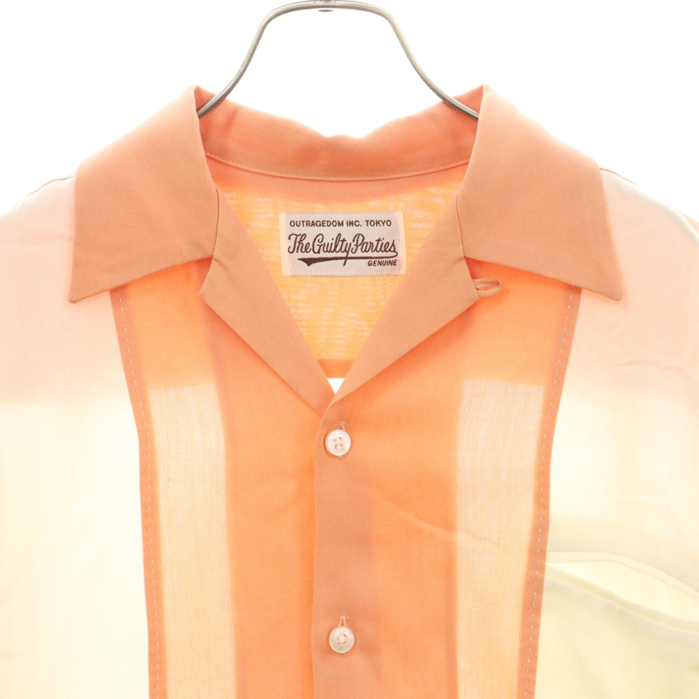 WACKO MARIA(ワコマリア) 20SS TWO TONE 50s SHIRT TYPE-1 ツートーンオープンカラー半袖シャツ ピンク/ホワイト 20SS-WMS-OC01