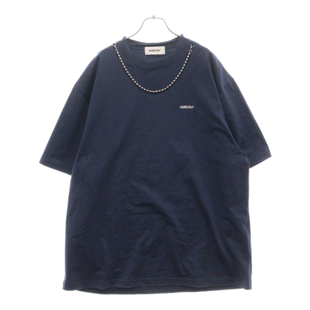 AMBUSH(アンブッシュ) BALLCHAIN T-SHIRT ロゴ ボールチェーン クルーネック半袖Tシャツカットソー ブルー 12115440