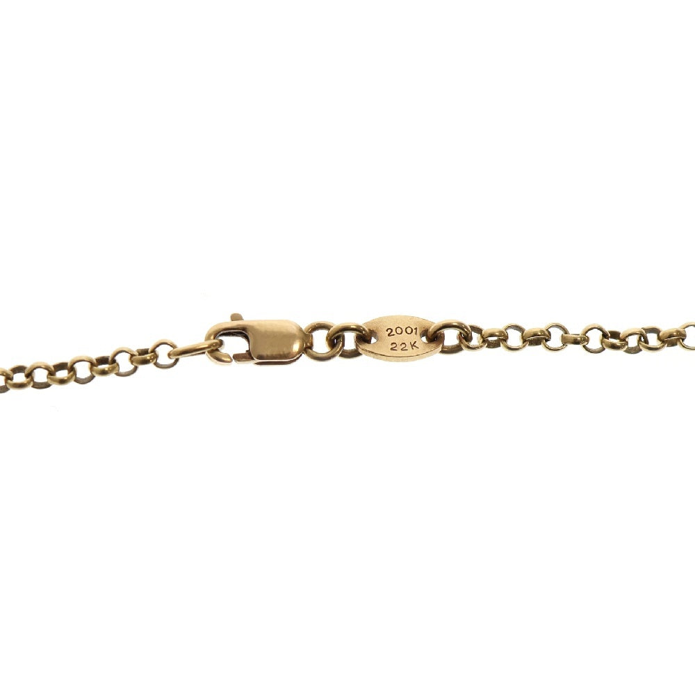 CHROME HEARTS(クロムハーツ) 22K NECKCHAIN R18 ロールチェーン18inch ネックレス ゴールド