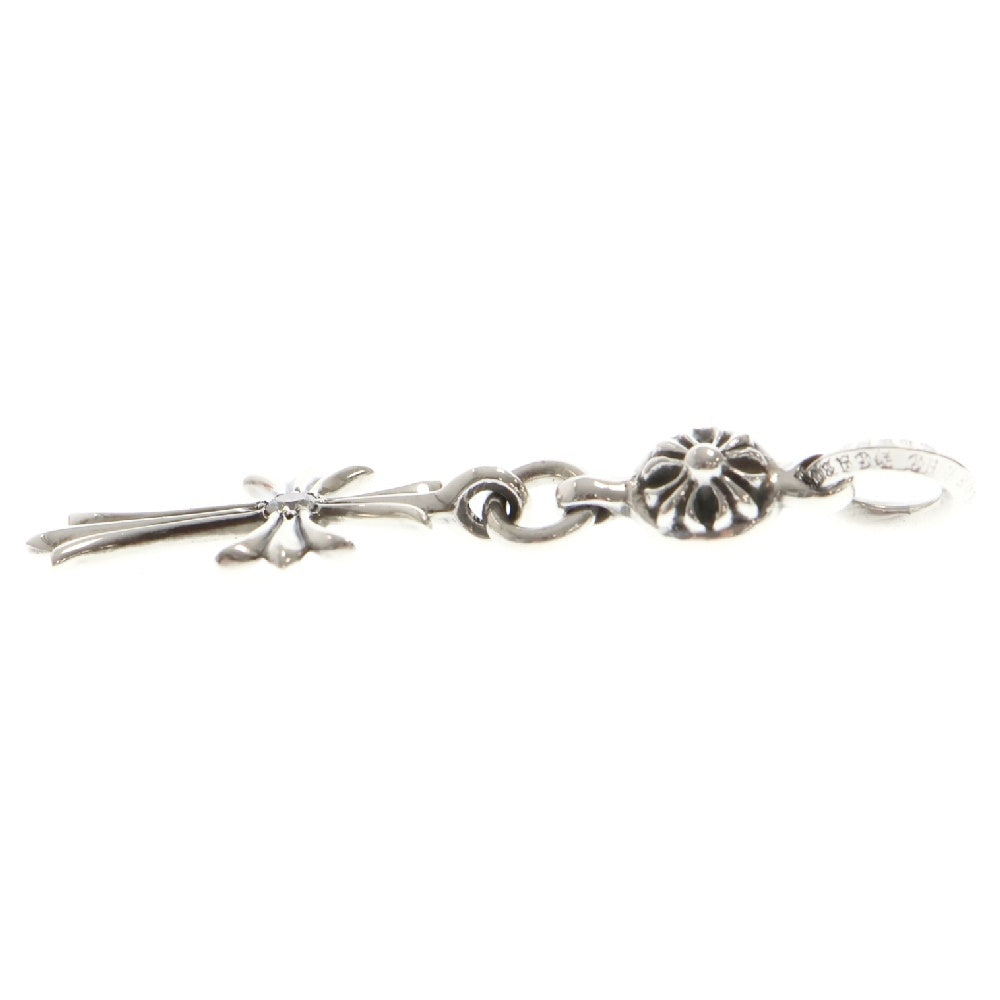 CHROME HEARTS(クロムハーツ) 1B TNY CH CRS 1DIA 1ボールタイニーCHクロス1ダイヤ チャーム ネックレストップ シルバー
