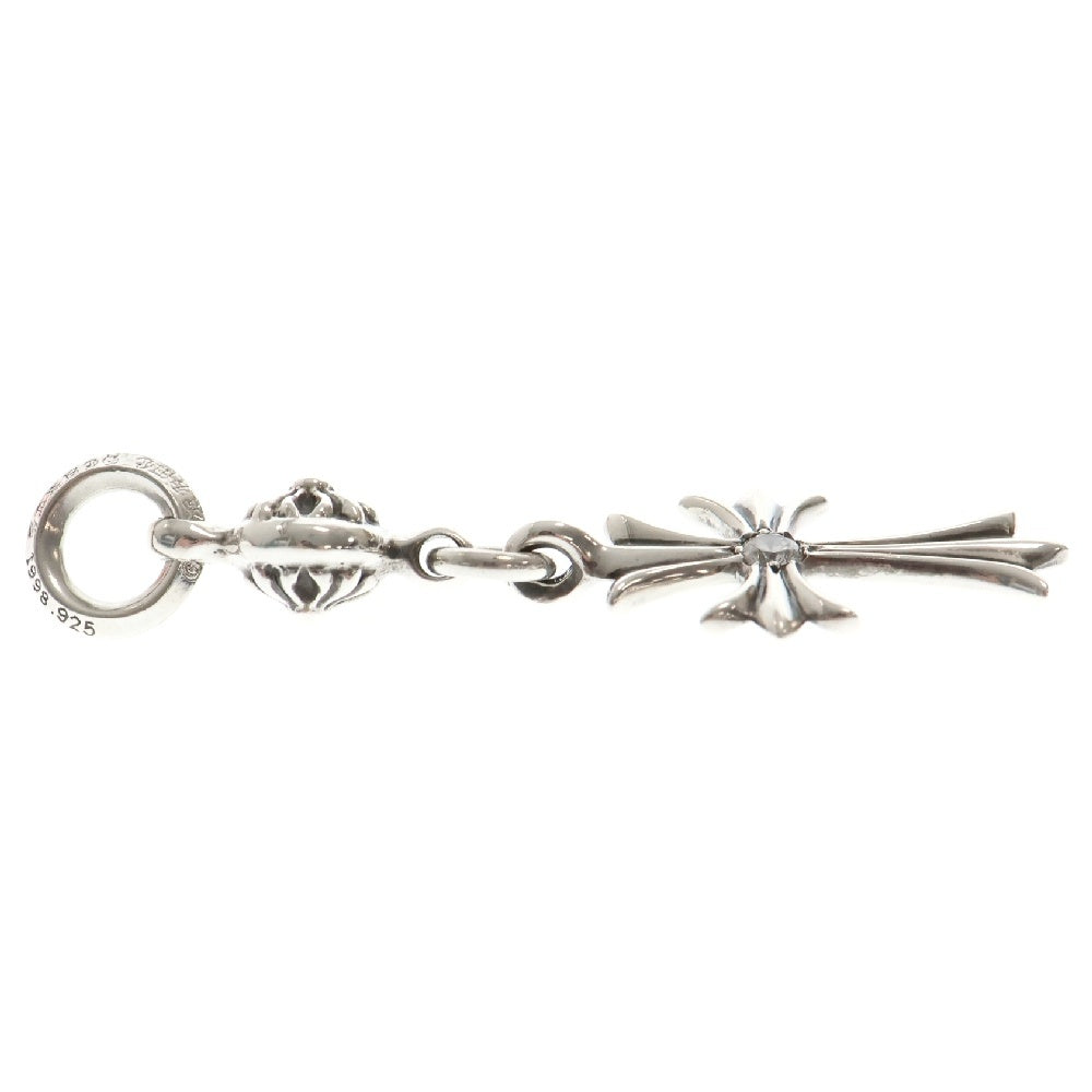 CHROME HEARTS(クロムハーツ) 1B TNY CH CRS 1DIA 1ボールタイニーCHクロス1ダイヤ チャーム ネックレストップ シルバー