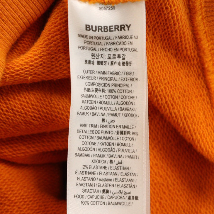 BURBERRY(バーバリー) ロゴ刺繍プルオーバーパーカー フーディー オレンジ 8057259
