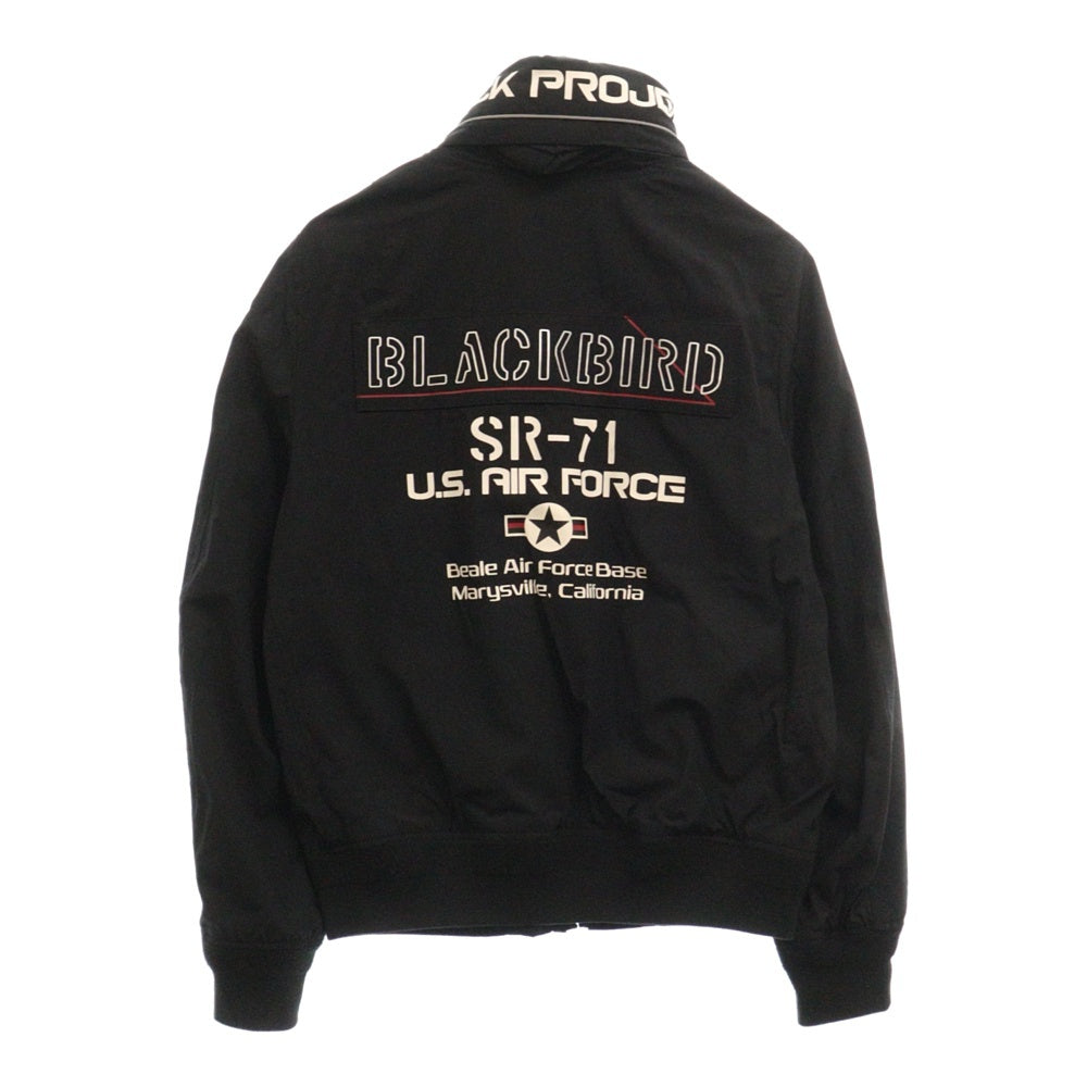 AVIREX(アヴィレックス) BLACKBIRD STAND ZIP JACKET ブラックバードスタンドジップアップジャケット ブラック 6202043