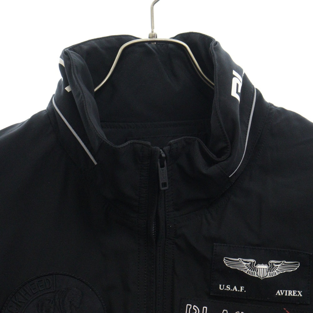 AVIREX(アヴィレックス) BLACKBIRD STAND ZIP JACKET ブラックバードスタンドジップアップジャケット ブラック 6202043