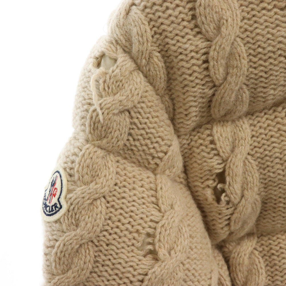 MONCLER(モンクレール) COUBUS GIUBBOTTO ケーブルニット ダウンジャケット H20931A00098 ベージュ