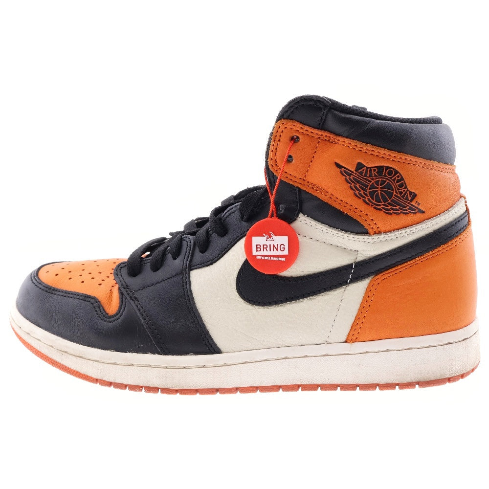 NIKE(ナイキ) AIR JORDAN 1 RETRO HIGH OG エアジョーダン 1 レトロ シャッタードバックボード ハイカットスニーカー US10/28cm 555088-005 オレンジ