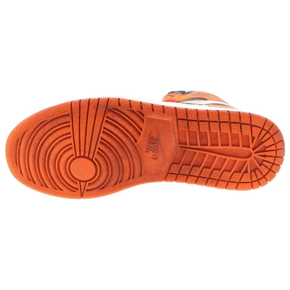 NIKE(ナイキ) AIR JORDAN 1 RETRO HIGH OG エアジョーダン 1 レトロ シャッタードバックボード ハイカットスニーカー US10/28cm 555088-005 オレンジ