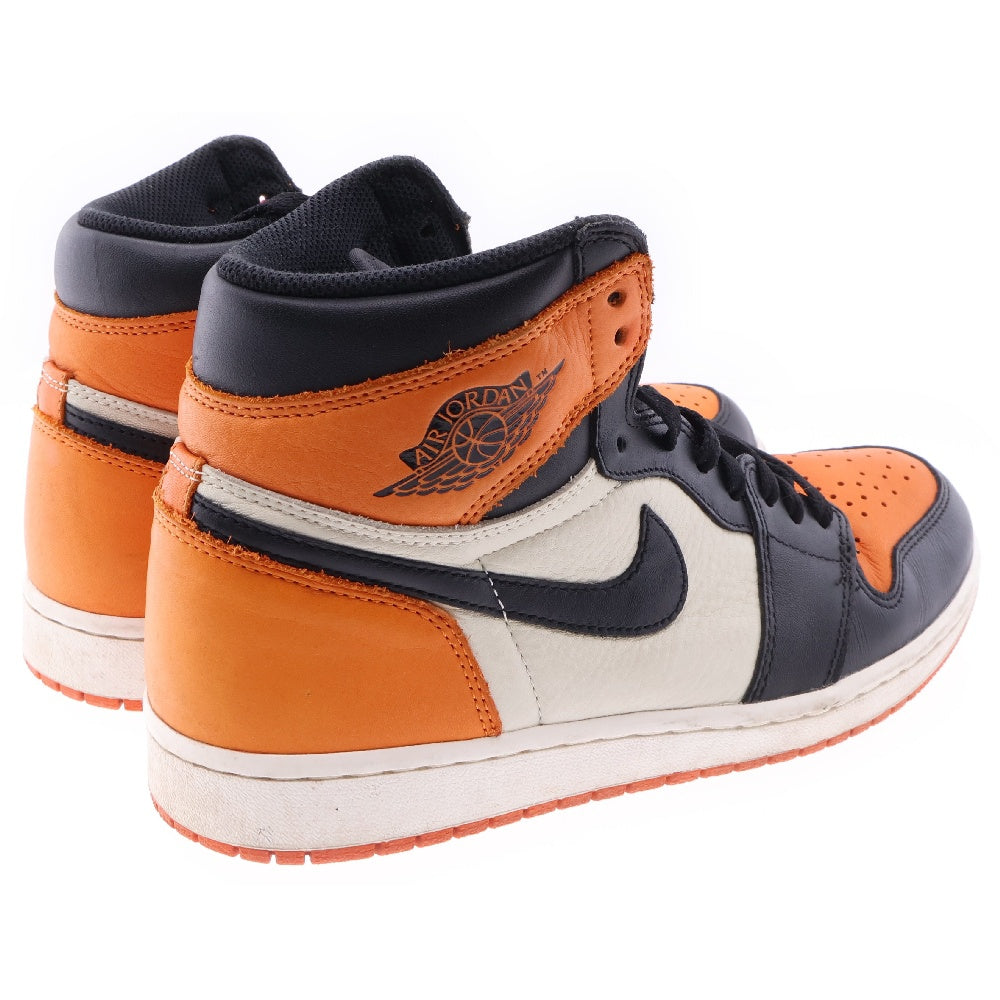 NIKE(ナイキ) AIR JORDAN 1 RETRO HIGH OG エアジョーダン 1 レトロ シャッタードバックボード ハイカットスニーカー US10/28cm 555088-005 オレンジ