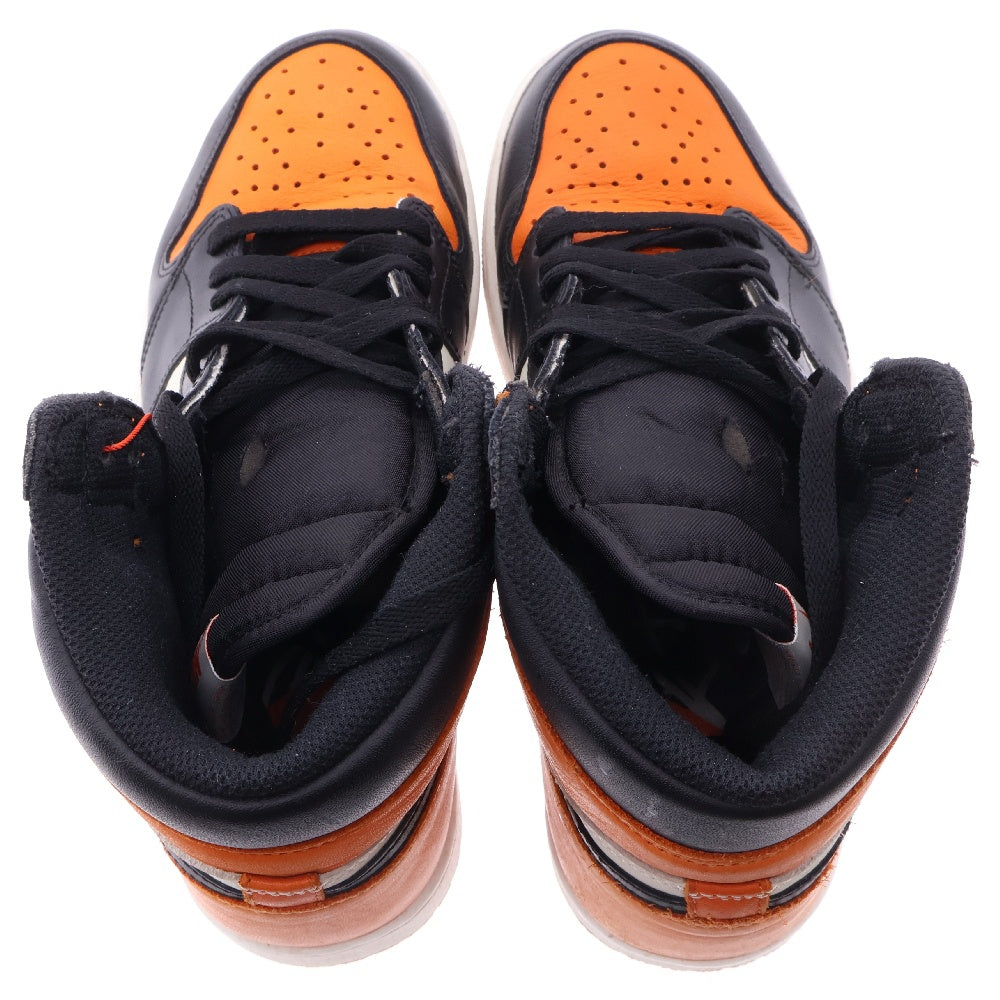 NIKE(ナイキ) AIR JORDAN 1 RETRO HIGH OG エアジョーダン 1 レトロ シャッタードバックボード ハイカットスニーカー US10/28cm 555088-005 オレンジ