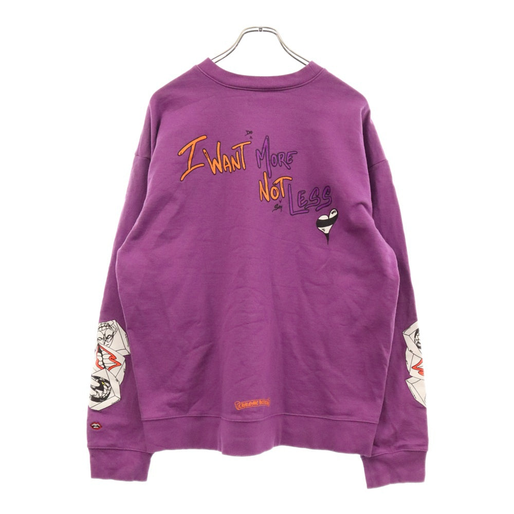 CHROME HEARTS(クロムハーツ) PPO IWANT MORE NOT LESS HD PLVR MATTY BOYプリント スウェットトレーナー パープル