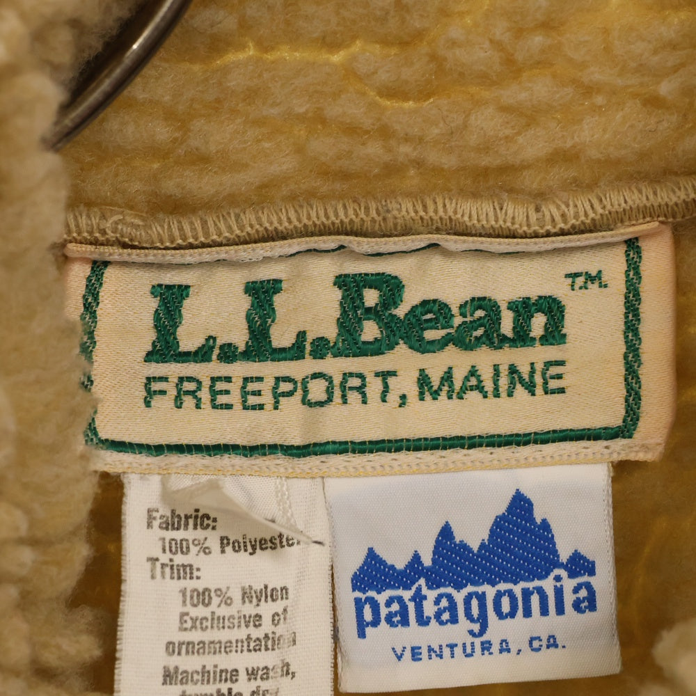 L.L.Bean(エルエルビーン) 70S VINTAGE Patagonia Fleece Vest ヴィンテージ パタゴニア ジップアップボアフリースベスト ベージュ