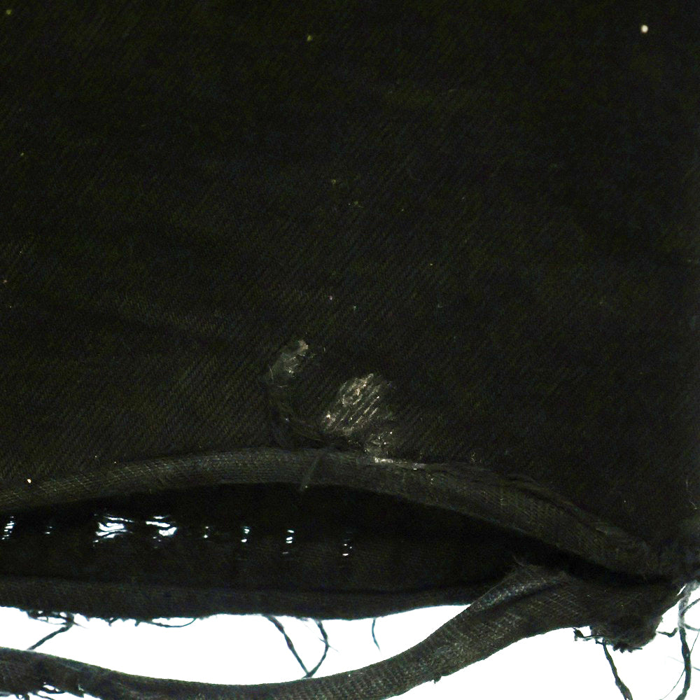 Innocence NYC(イノセンス) Damage Denim Pants ダメージ加工ペイントステッチデニムパンツ ブラック INSTBK01