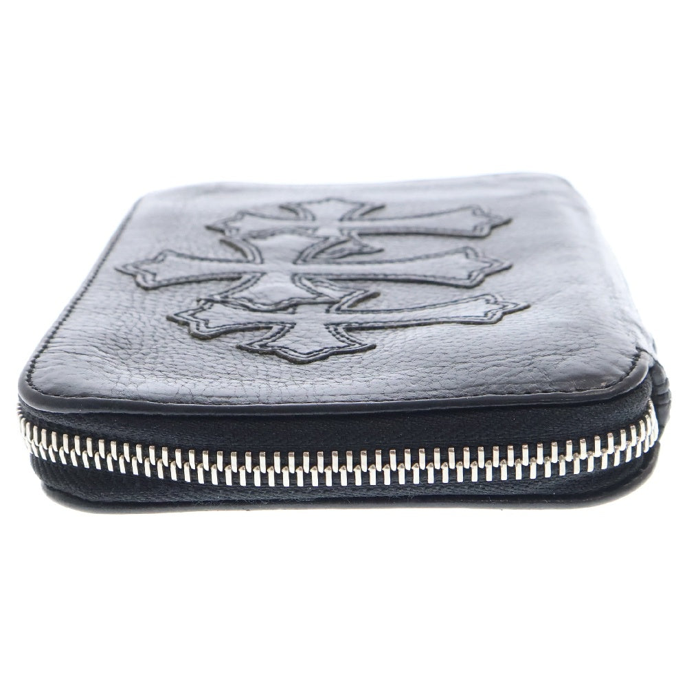 CHROME HEARTS(クロムハーツ) BANK ROBBER バンクローバー セメタリーパッチラウンドジップ レザーウォレット 財布 ブラック