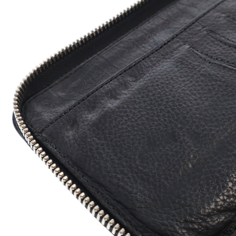 CHROME HEARTS(クロムハーツ) BANK ROBBER バンクローバー セメタリーパッチラウンドジップ レザーウォレット 財布 ブラック