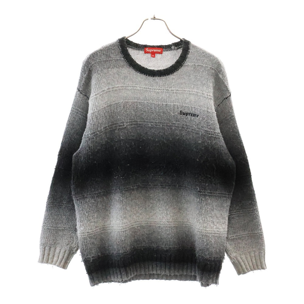 SUPREME(シュプリーム) 22AW Gradient Stripe Sweater グラデーションストライプセーター ニット ブラック/グレー