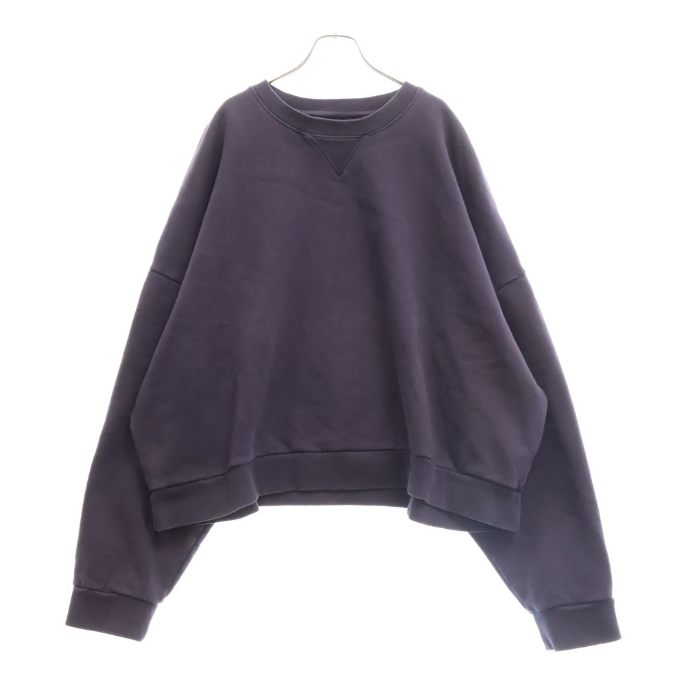 entire studios(エンタイア スタジオ) BOX CREW WASHED オーバーサイズ ウォッシュド加工 クルーネックスウェットトレーナー ネイビー ES2126 PO040