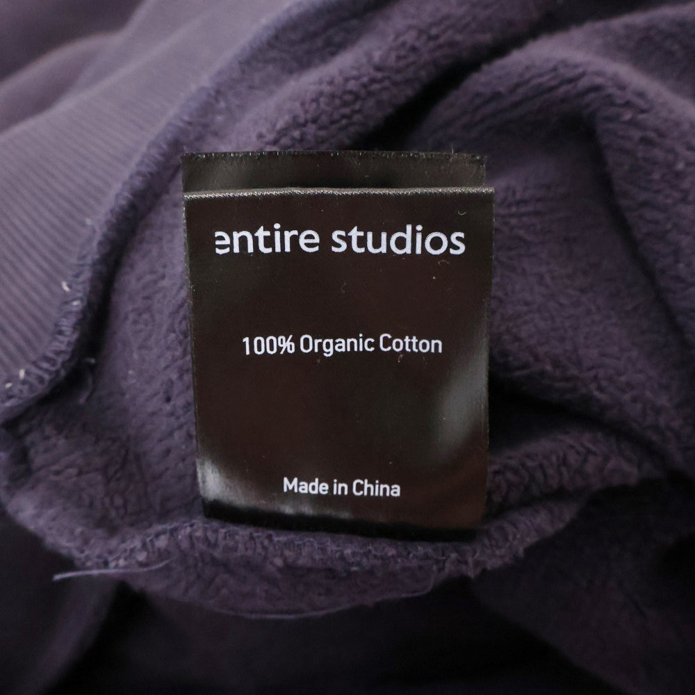 entire studios(エンタイア スタジオ) BOX CREW WASHED オーバーサイズ ウォッシュド加工 クルーネックスウェットトレーナー ネイビー ES2126 PO040