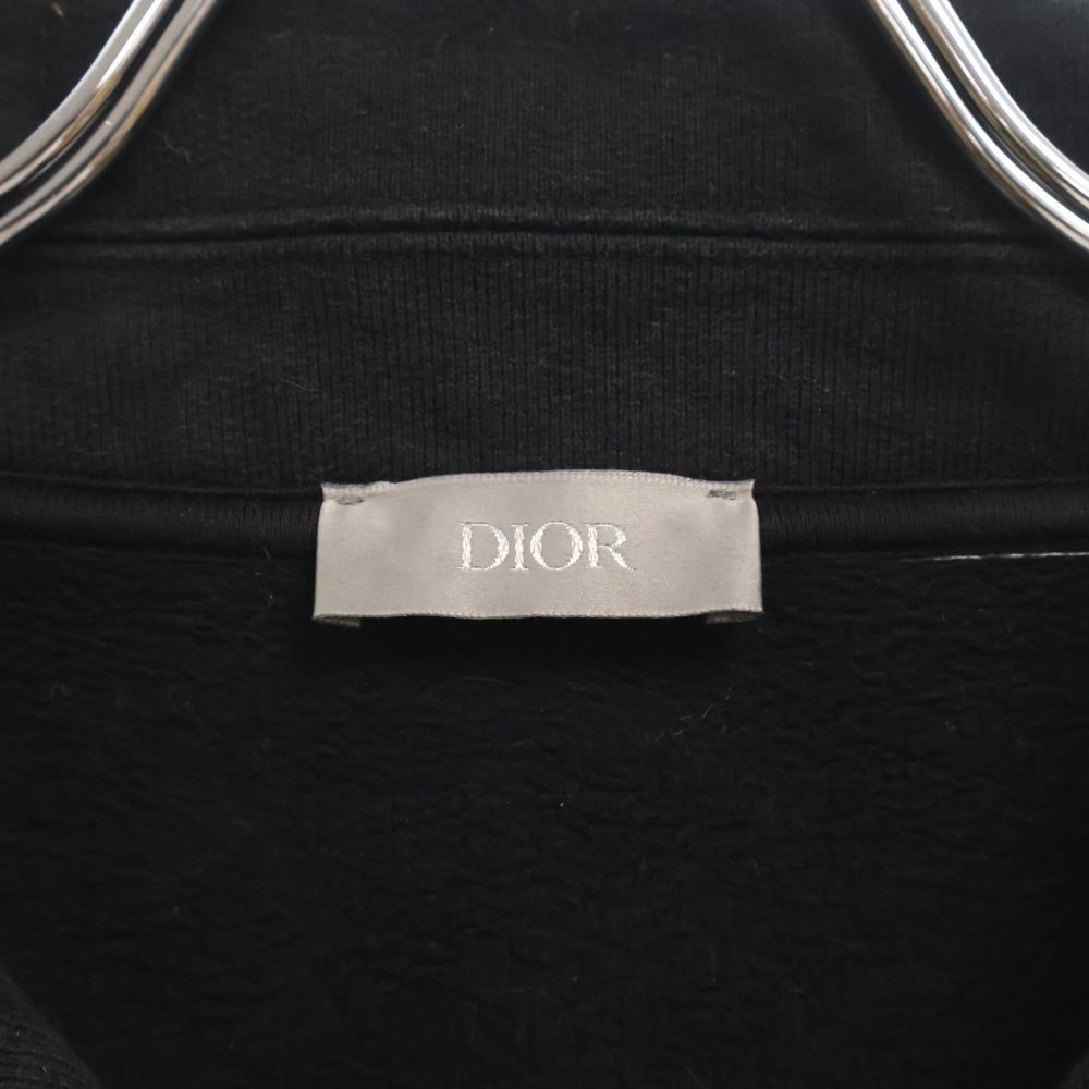 DIOR(ディオール) 22AW ロゴ刺繍ハーフジップスウェットトレーナー ブラック 313J650A0807