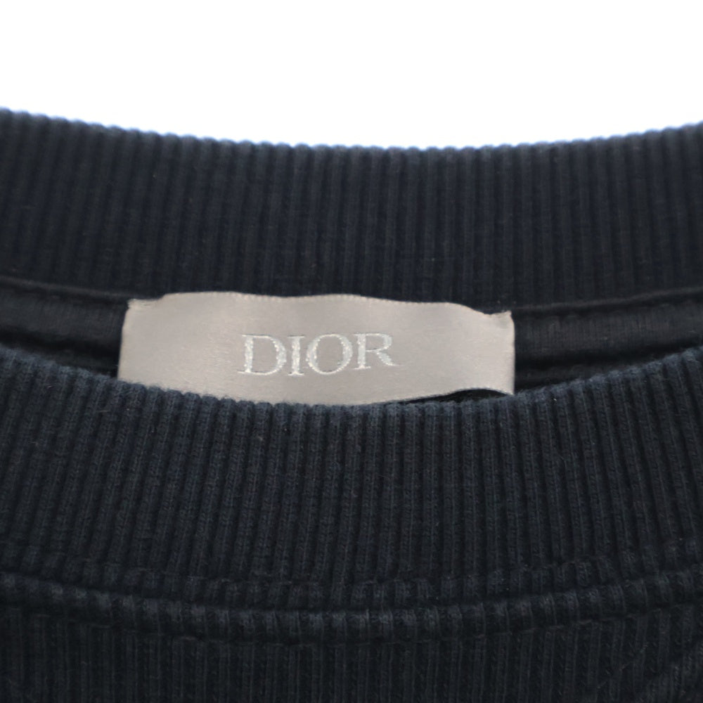 DIOR(ディオール) 22AW Couture Sweatshirt Relaxed Fit リラックスフィットオールクチュールクルーネックスウェットトレーナー ネイビー 243J693A0531
