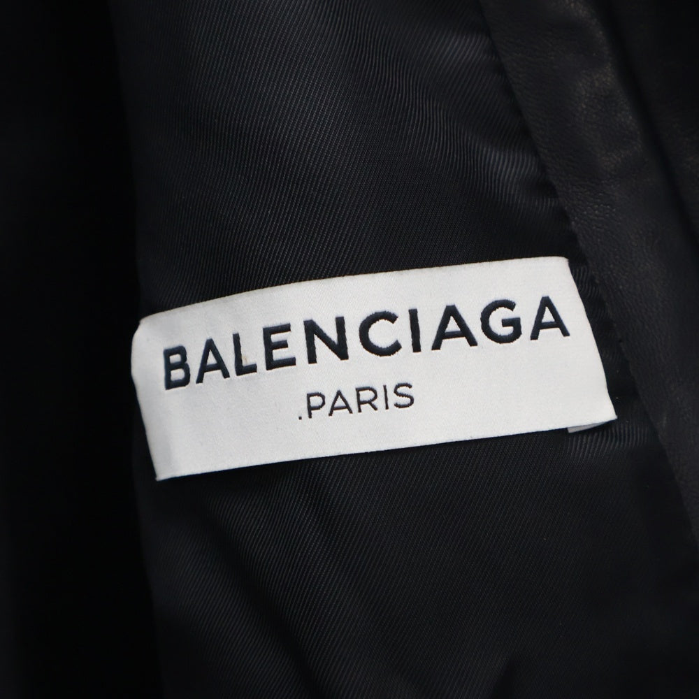 BALENCIAGA(バレンシアガ) Double Riders Jacket ダブルライダース レザージャケット ブラック 372606 TMH04