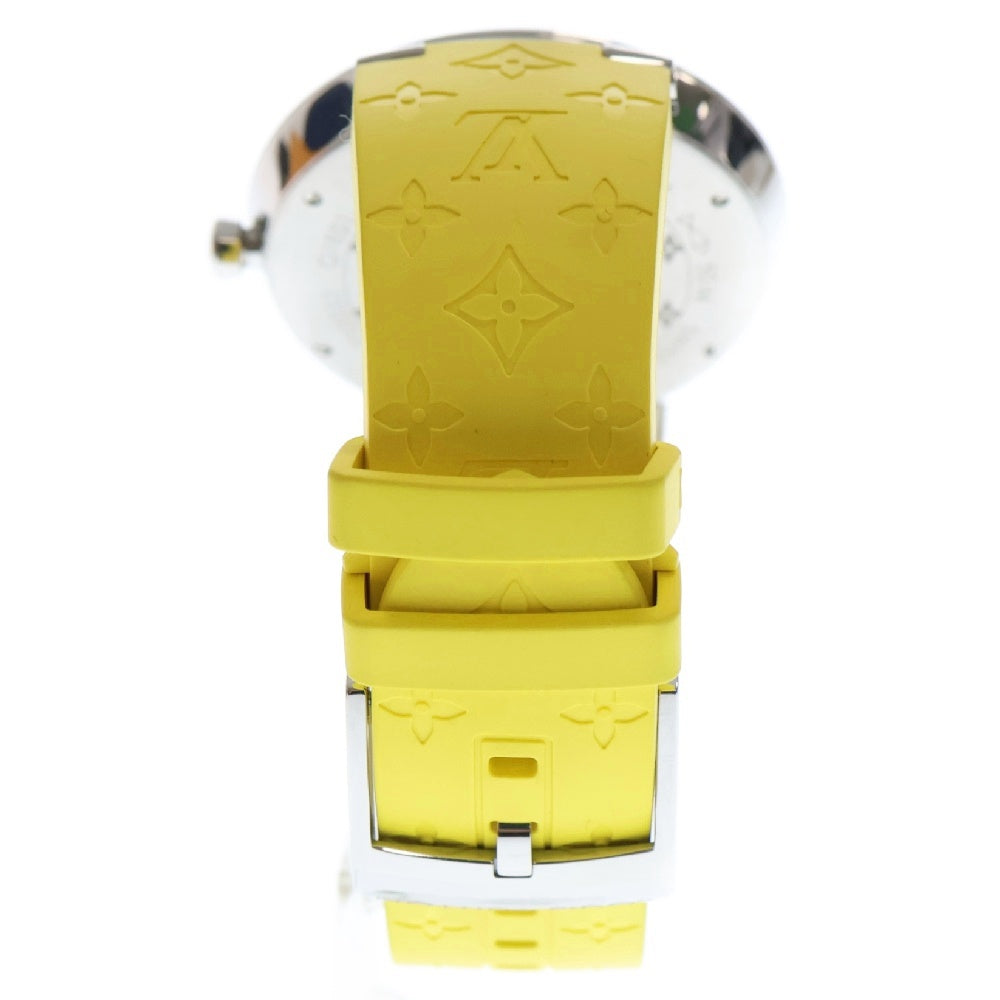 LOUIS VUITTON(ルイヴィトン) Tambour Slim Monogram タンブール スリム モノグラム 8Pダイヤ クォーツ時計 腕時計 ホワイト/イエロー Q1E01