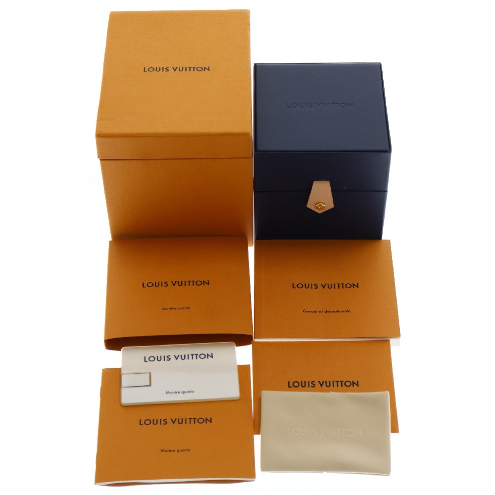 LOUIS VUITTON(ルイヴィトン) Tambour Slim Monogram タンブール スリム モノグラム 8Pダイヤ クォーツ時計 腕時計 ホワイト/イエロー Q1E01