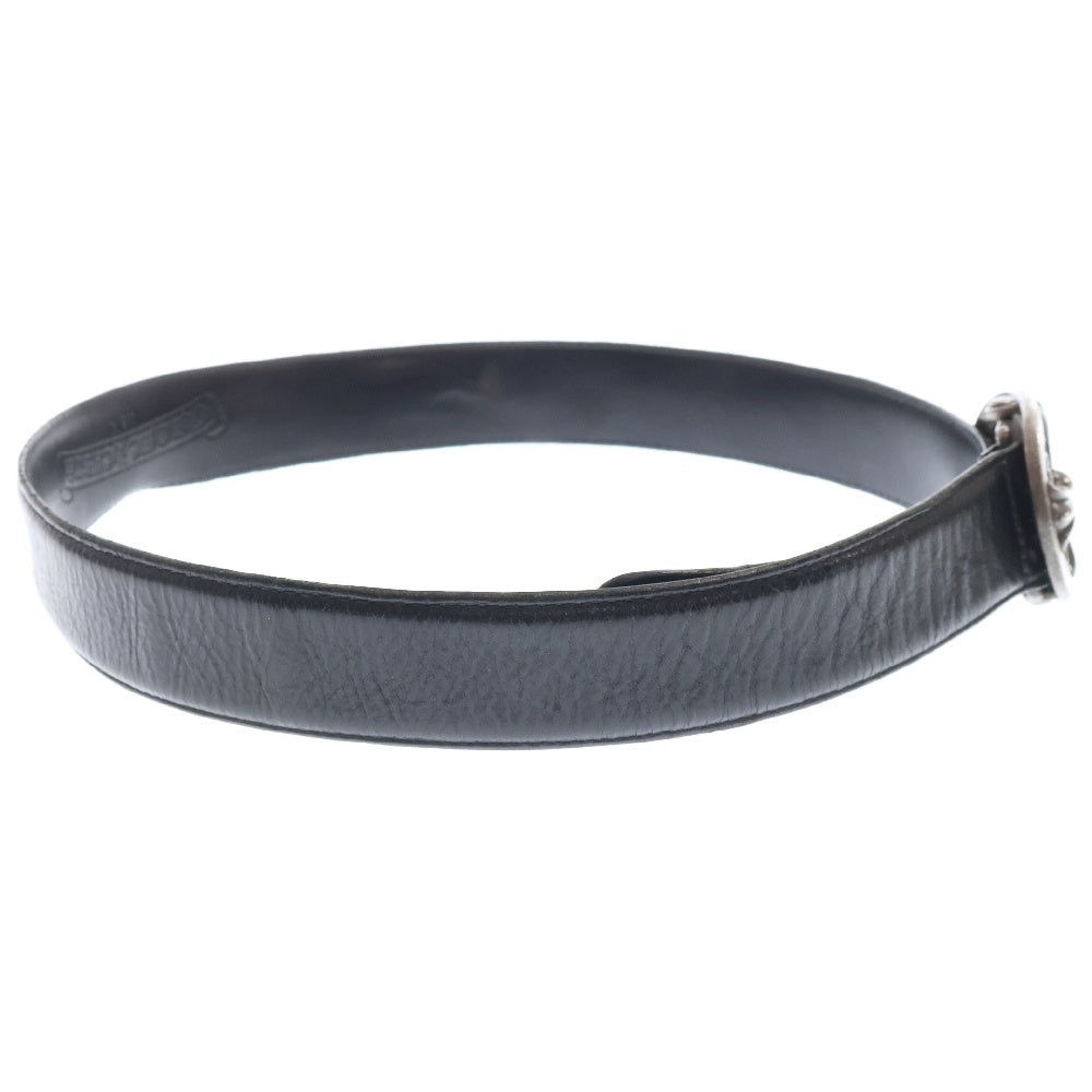 CHROME HEARTS(クロムハーツ) OVAL CROSS STRAP1.5 クラシックオーバルクロスバックル レザーベルト シルバー BCA359