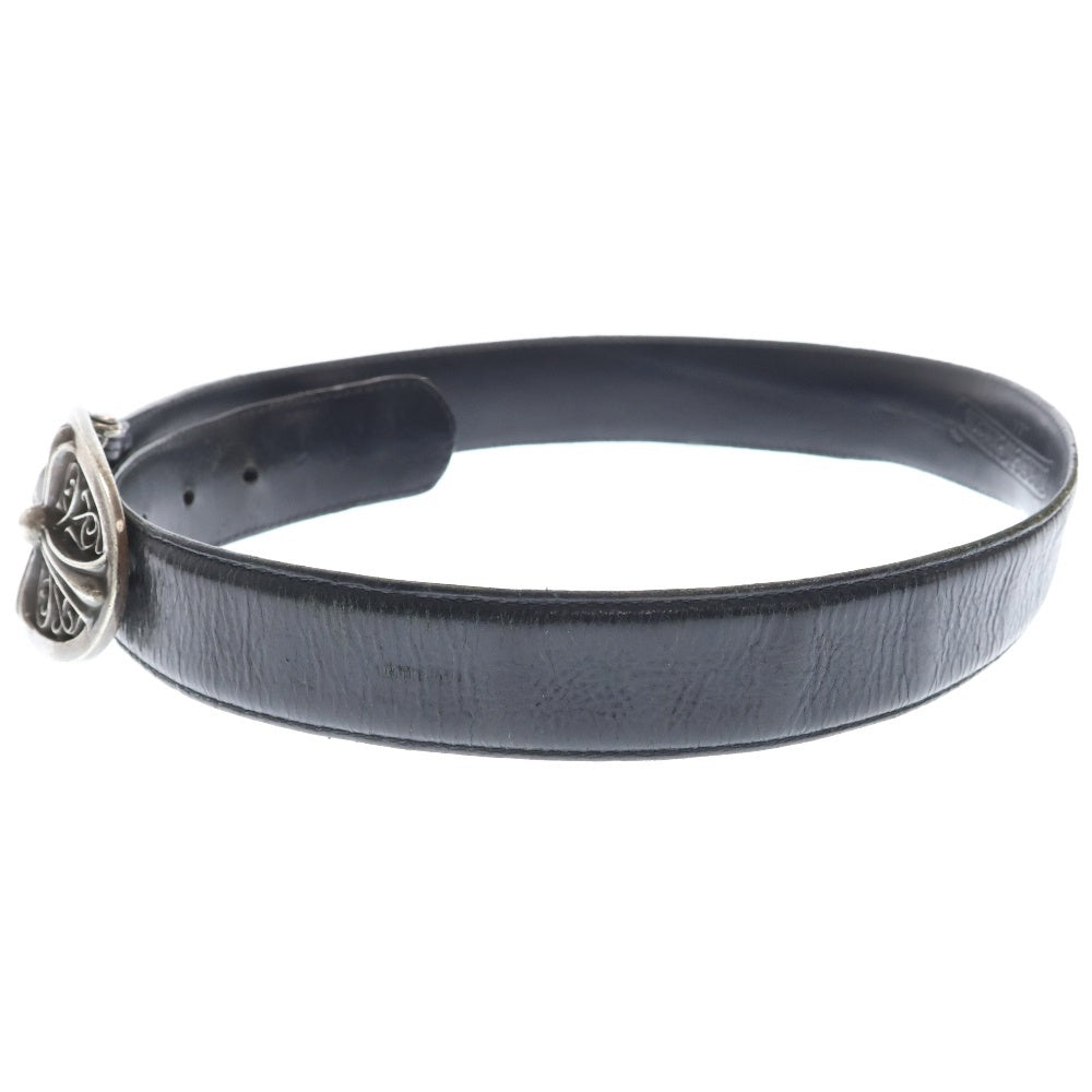 CHROME HEARTS(クロムハーツ) OVAL CROSS STRAP1.5 クラシックオーバルクロスバックル レザーベルト シルバー BCA359