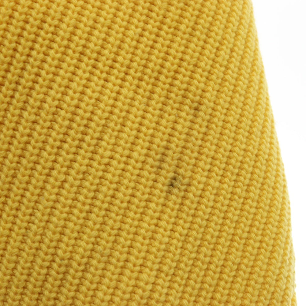 CELINE(セリーヌ) Wool Knit Hoodie フロントロゴ プルオーバーニットパーカー フーディー イエロー 2A85W423P