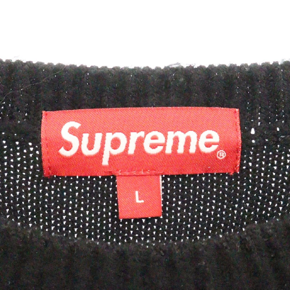 SUPREME(シュプリーム) 23AW Pilled Sweater ロゴ ウール クルーネックニットセーター ブラック