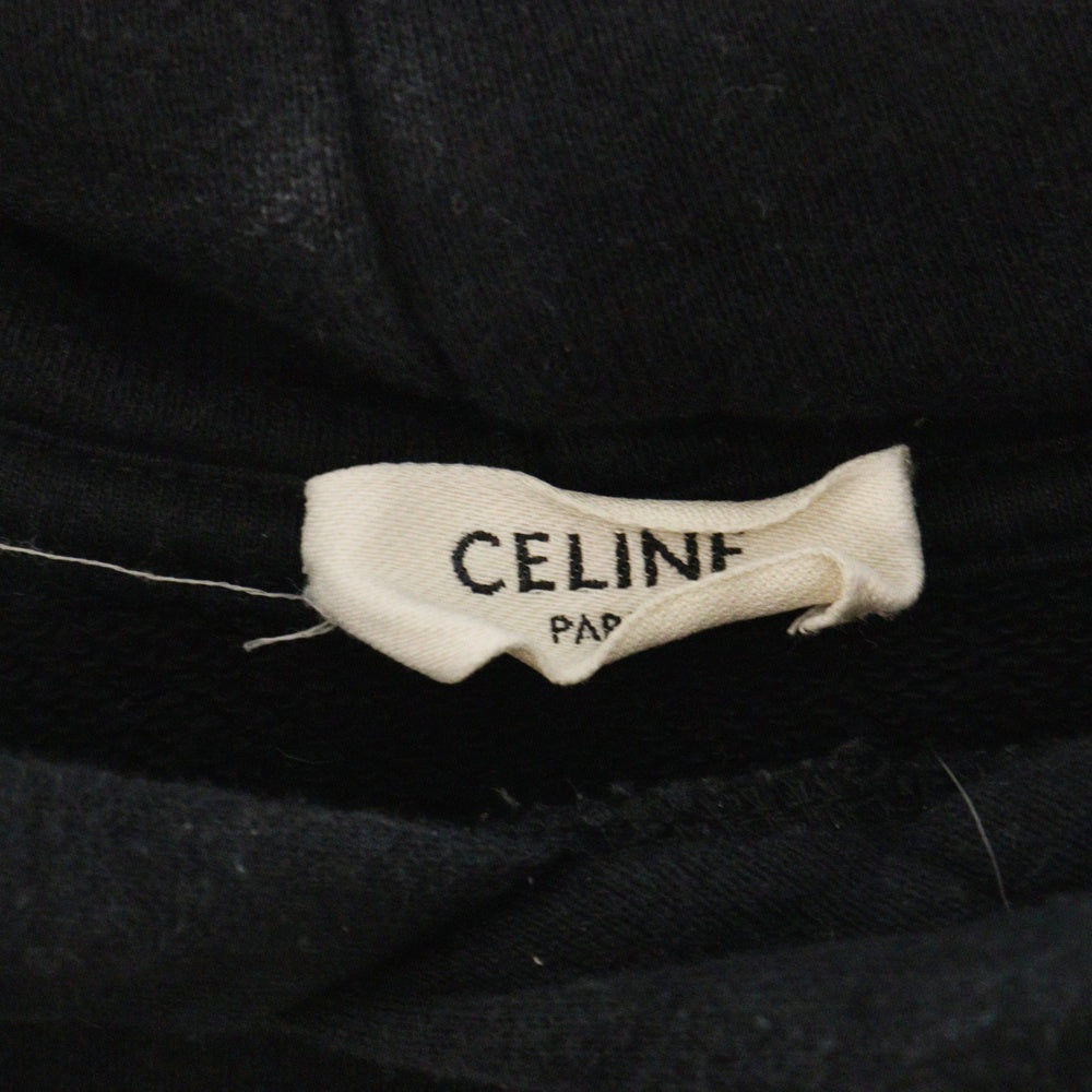 CELINE(セリーヌ) Back Logo Cotton Hoodie 2Y005632E バックロゴ コットン プルオーバースウェットパーカー フーディー レディース ブラック