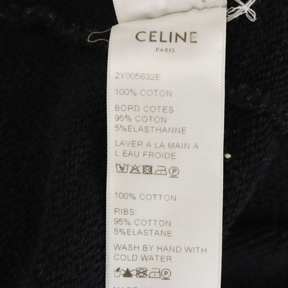 CELINE(セリーヌ) Back Logo Cotton Hoodie 2Y005632E バックロゴ コットン プルオーバースウェットパーカー フーディー レディース ブラック