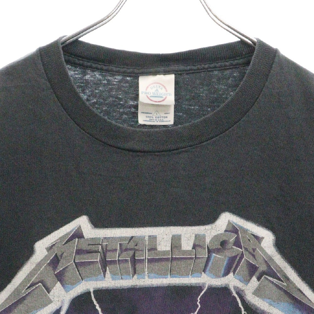 VINTAGE(ヴィンテージ) 90s VINTAGE METALLICA RIDE THE LIGHTNING TEE ヴィンテージ メタリカ デルタタグ ライドザライトニング クルーネック半袖Tシャツカットソー ブラック