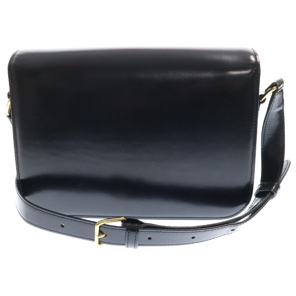 CELINE(セリーヌ) Classic triomphe shoulder bag クラシックトリオンフレザーショルダーバッグ ブラック 187363BF4.38NO