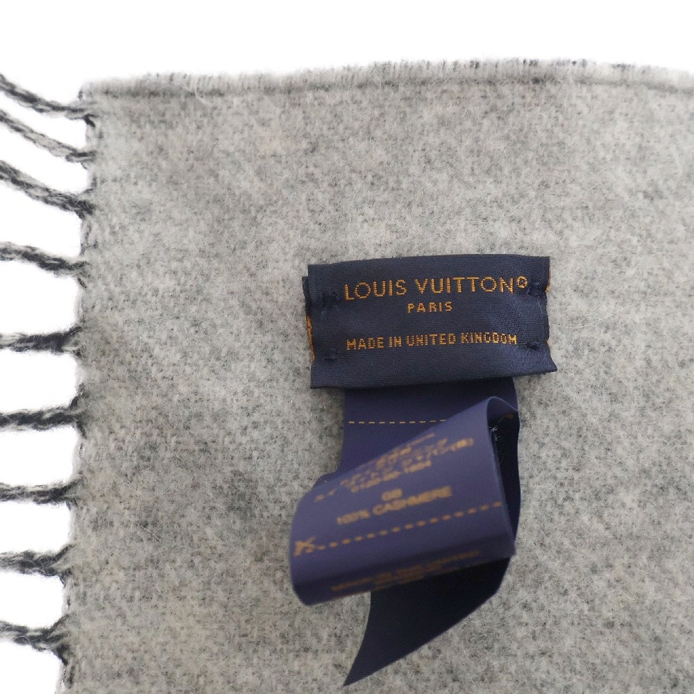 LOUIS VUITTON(ルイヴィトン) LV Logo Cashmere Scarf M70924 エシャルプ LVスプリット カシミヤ マフラー ストール ブラック/グレー