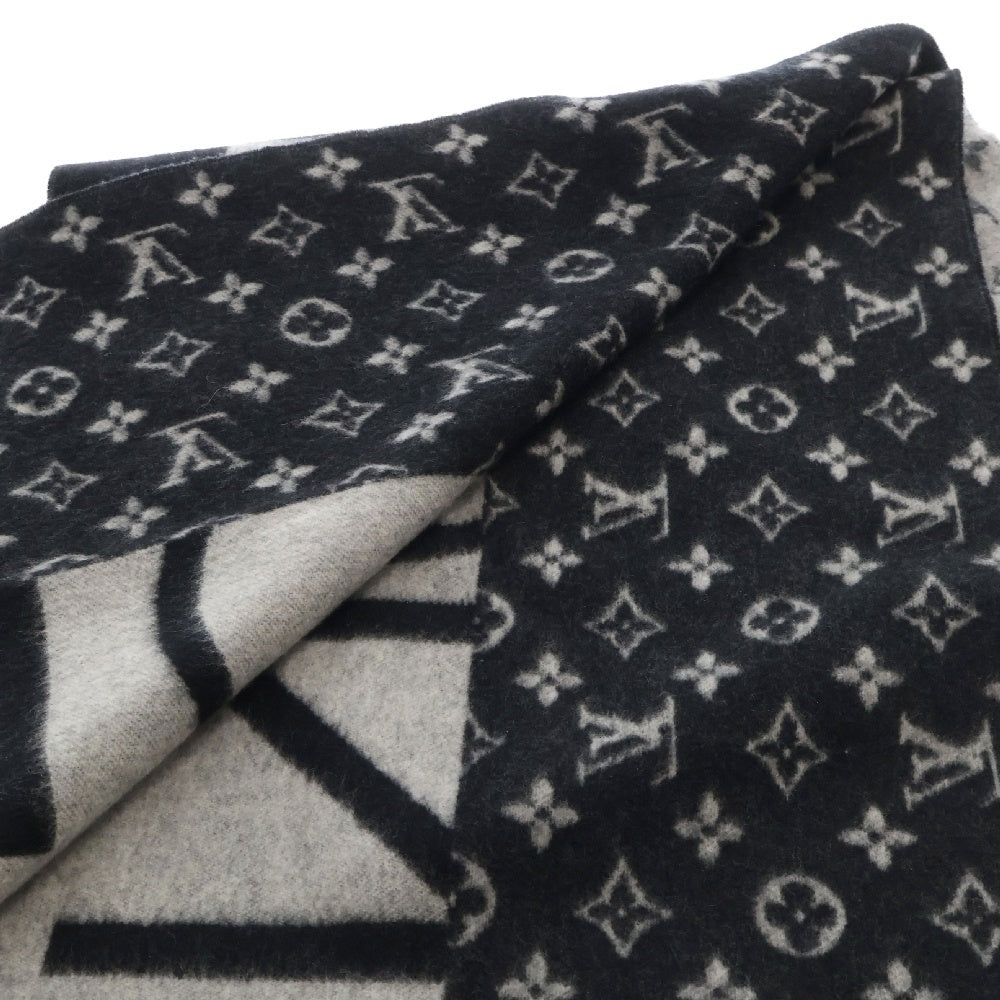 LOUIS VUITTON(ルイヴィトン) LV Logo Cashmere Scarf M70924 エシャルプ LVスプリット カシミヤ マフラー ストール ブラック/グレー