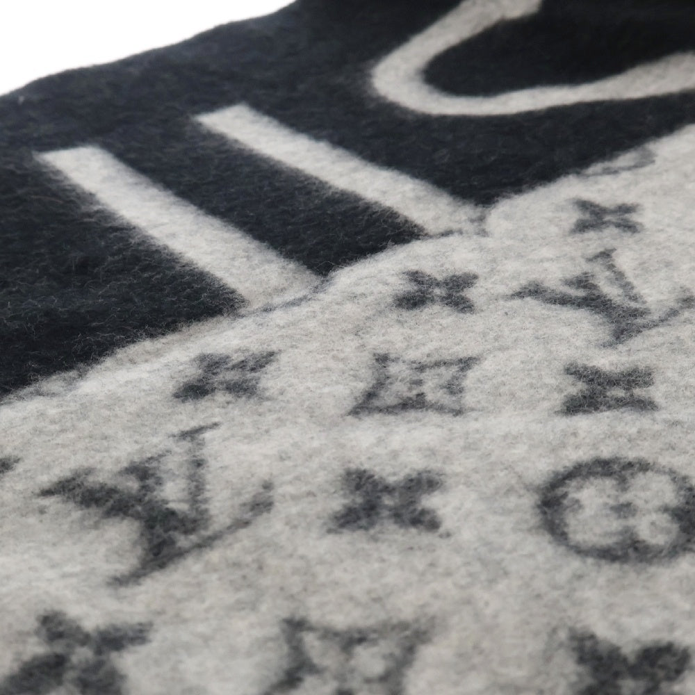 LOUIS VUITTON(ルイヴィトン) LV Logo Cashmere Scarf M70924 エシャルプ LVスプリット カシミヤ マフラー ストール ブラック/グレー