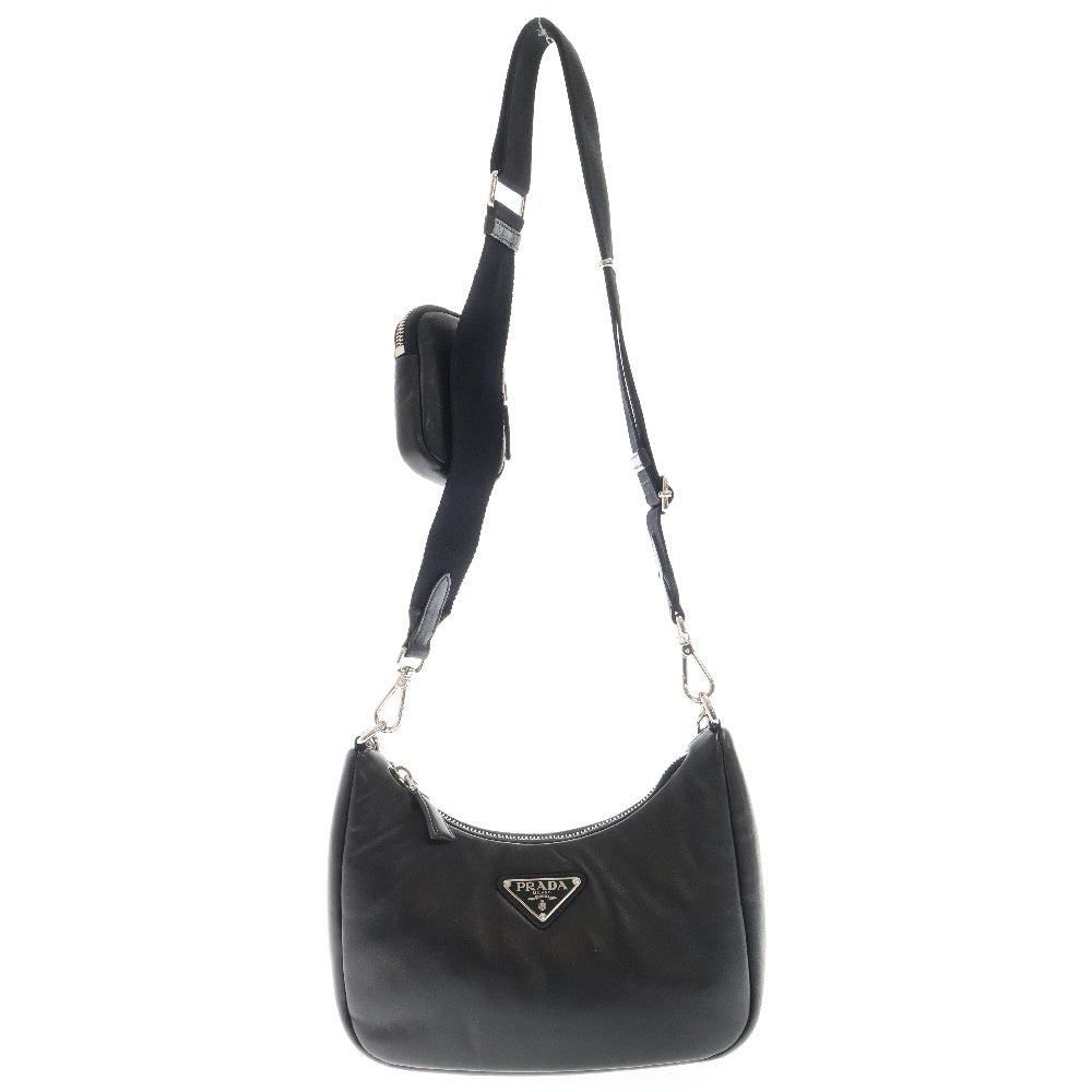 PRADA(プラダ) Re-Edition 2005 1BH204 リエディション レザー 2WAY ハンドバッグ ショルダーバッグ ブラック