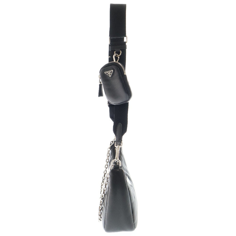 PRADA(プラダ) Re-Edition 2005 1BH204 リエディション レザー 2WAY ハンドバッグ ショルダーバッグ ブラック