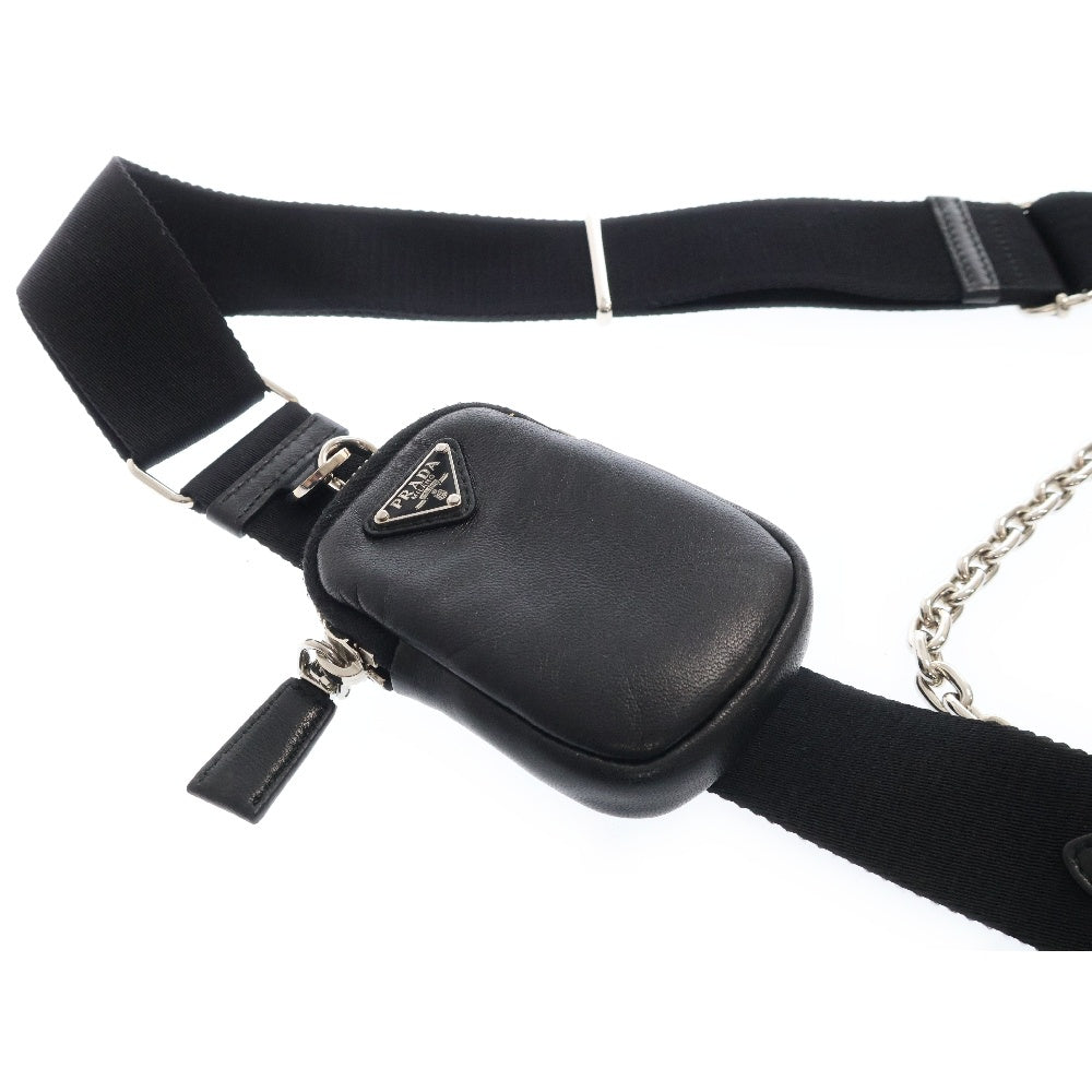PRADA(プラダ) Re-Edition 2005 1BH204 リエディション レザー 2WAY ハンドバッグ ショルダーバッグ ブラック