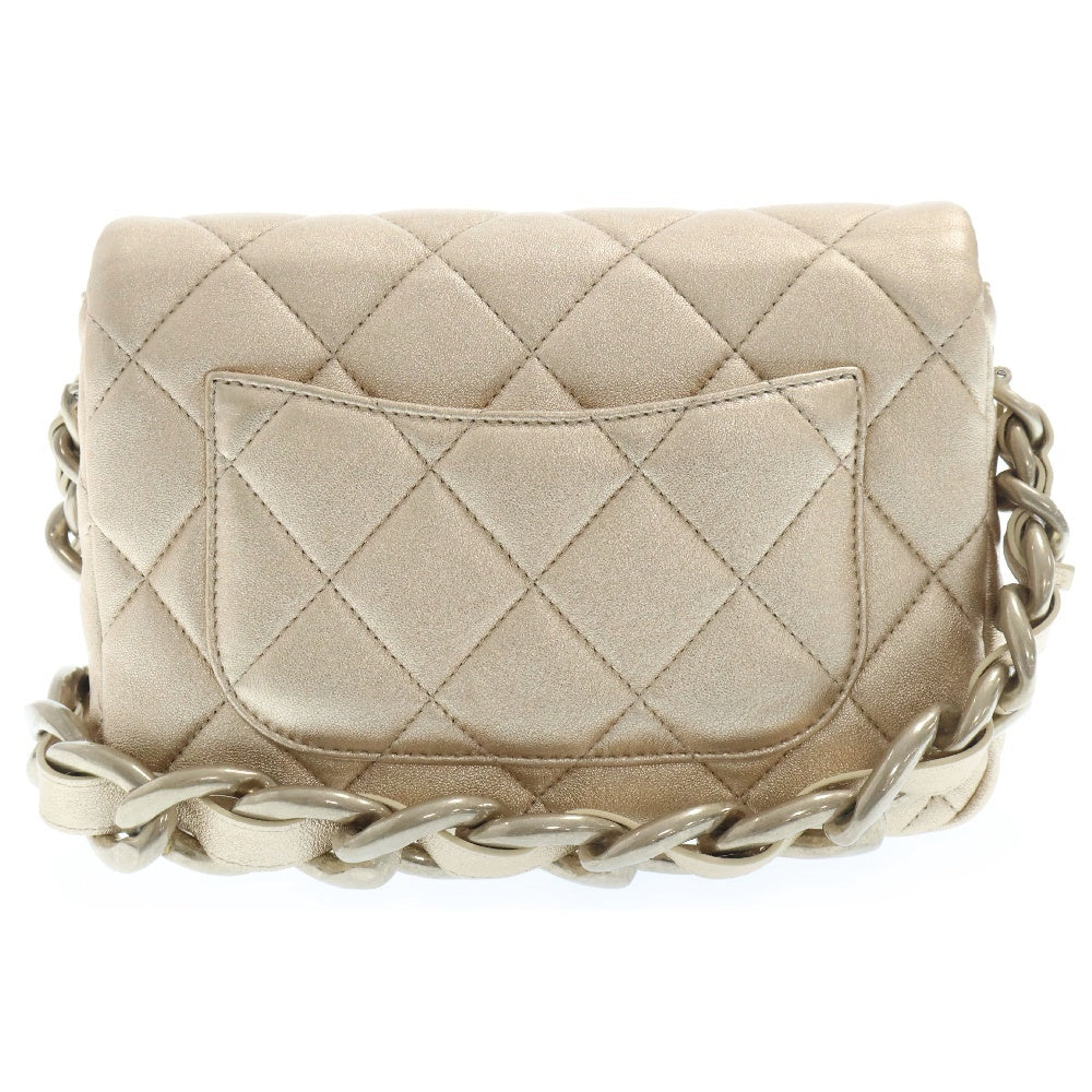 CHANEL(シャネル) Mini MATELASSE23 Champagne Gold Shoulder Bag AS4599 ミニマトラッセ23 アンティークシャンパンゴールド金具 ショルダーバッグ ゴールド