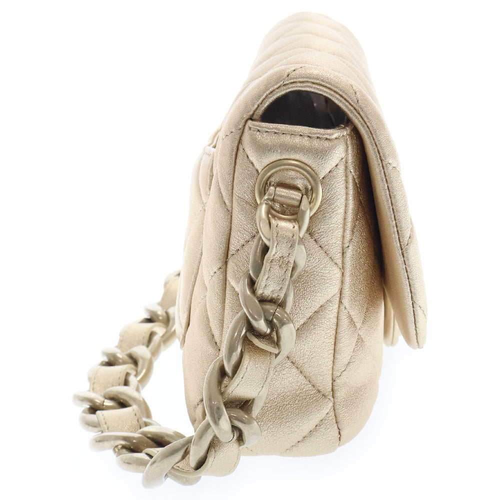 CHANEL(シャネル) Mini MATELASSE23 Champagne Gold Shoulder Bag AS4599 ミニマトラッセ23 アンティークシャンパンゴールド金具 ショルダーバッグ ゴールド