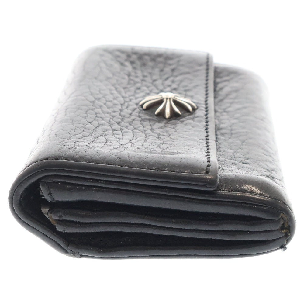 CHROME HEARTS(クロムハーツ) TINY WALLET タイニーレザーウォレット CHプラスボタン 財布 ブラック BCA372